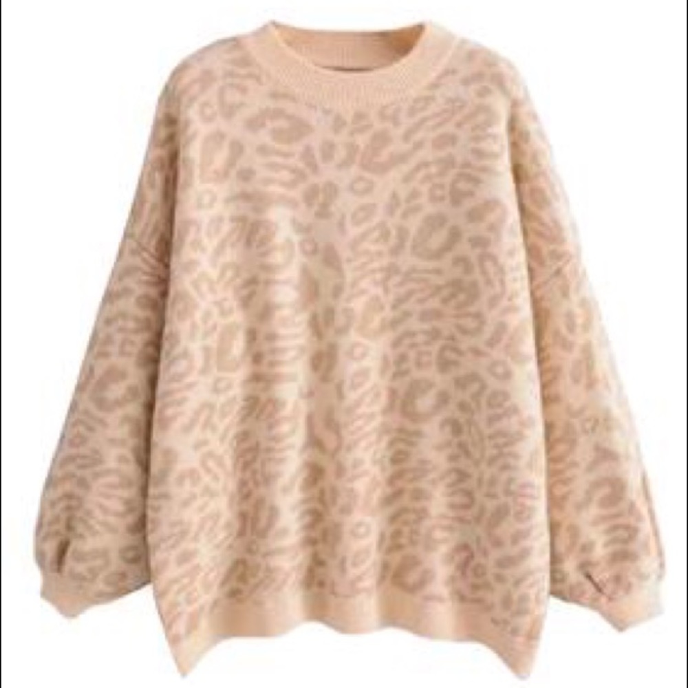 Kanya Crewneck Leopard Print Sweater
